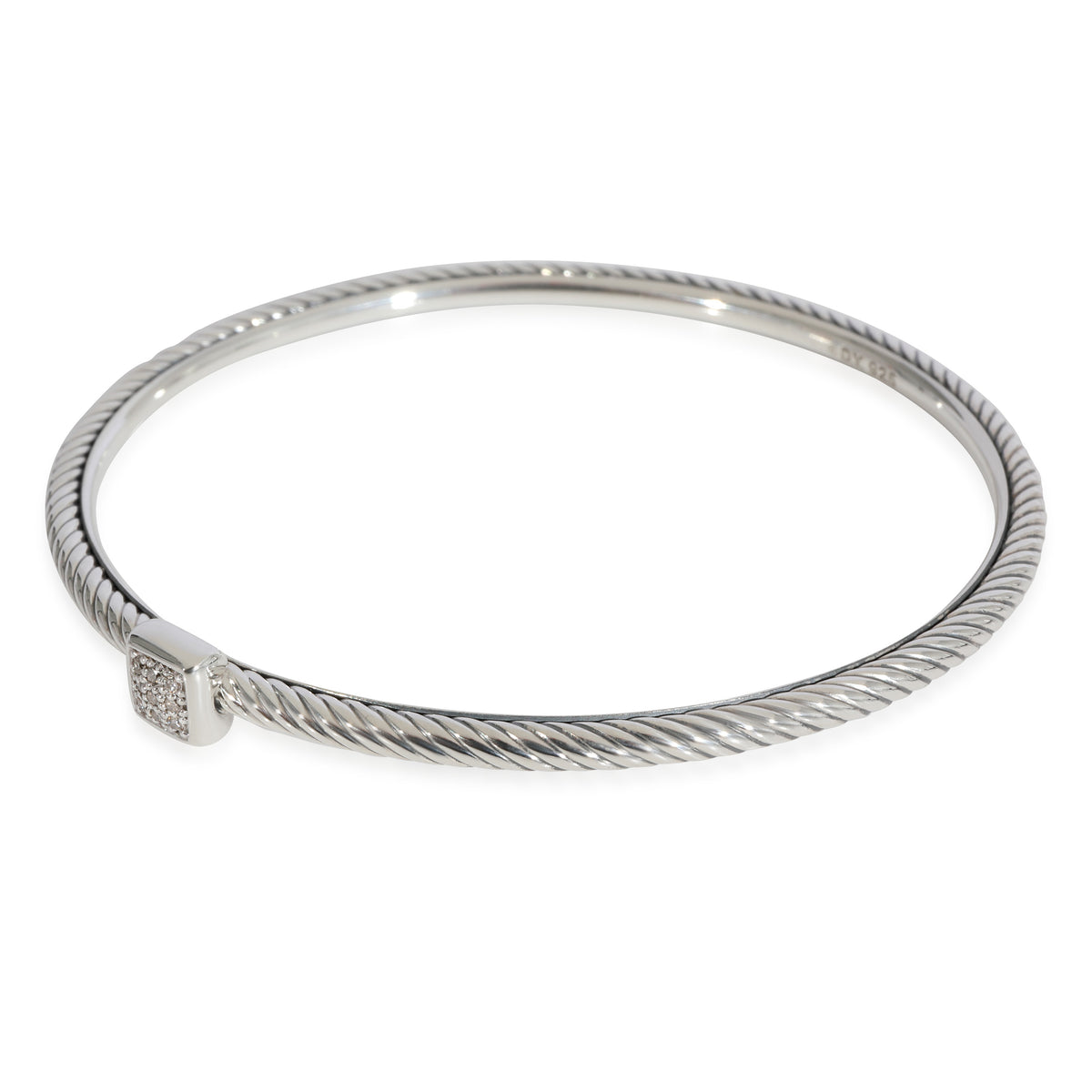 David Yurman Confetti Diamond Bangle in 925 Sterling Silver 0.05 CTW