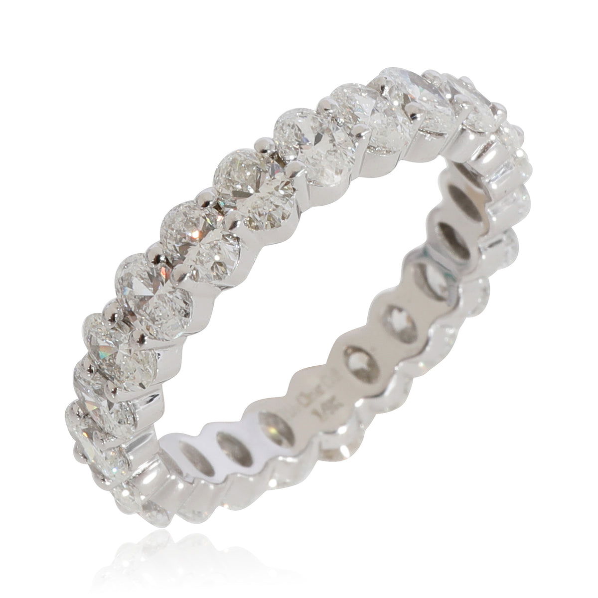 Diamond Oval Eternity Band in 14k White Gold 2.3 CTW