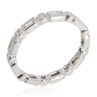 Baguette & Round Diamond Alternating Band in 950 Platinum 0.5 CTW