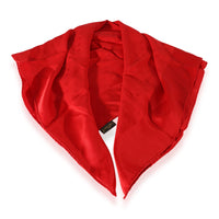 Louis Vuitton Red Silk Monogram Scarf