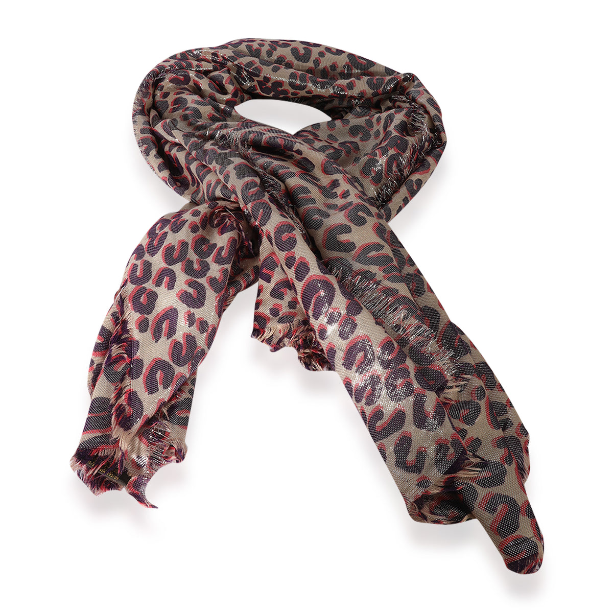 Louis Vuitton Sprouse Logo Cashmere Silk Cheetah Print Shawl Scarf