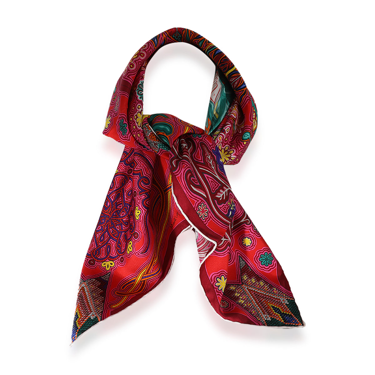 Hermès Multicolor Silk LAbre Du Vent Scarf 90