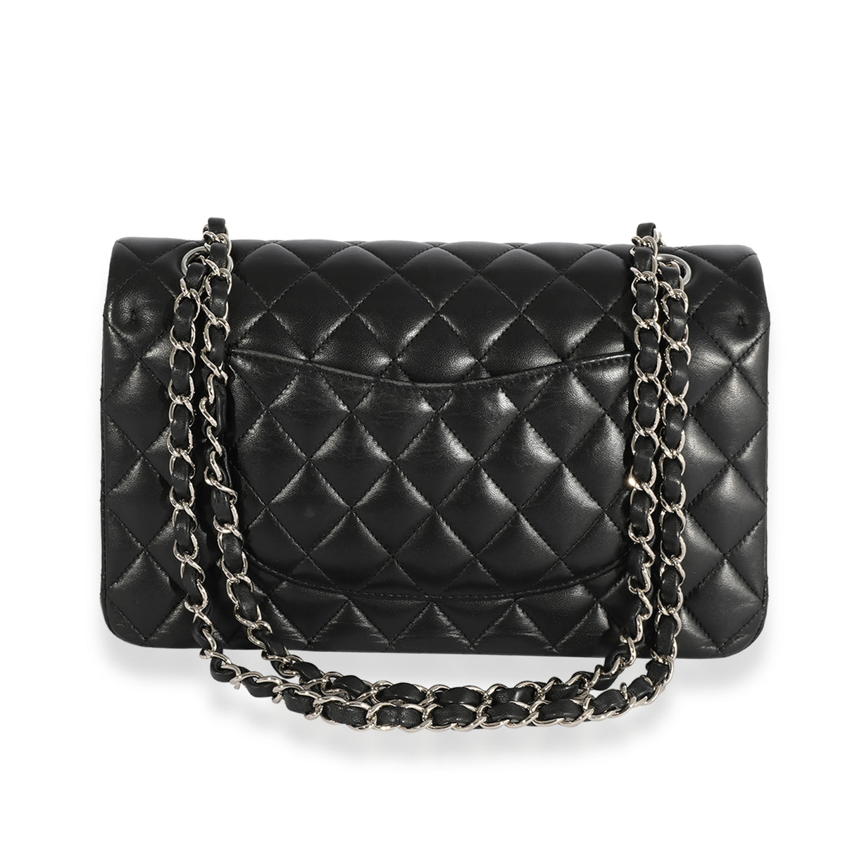 Chanel Black Quilted Lambskin Medium Classic Double Flap Bag