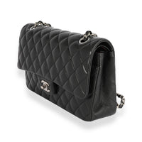 Chanel Black Quilted Lambskin Medium Classic Double Flap Bag