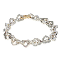 Tiffany & Co. Heart Link Bracelet in 18k Yellow Gold/Sterling Silver