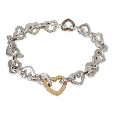 Tiffany & Co. Heart Link Bracelet in 18k Yellow Gold/Sterling Silver