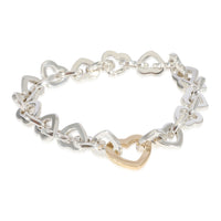 Tiffany & Co. Heart Link Bracelet in 18k Yellow Gold/Sterling Silver