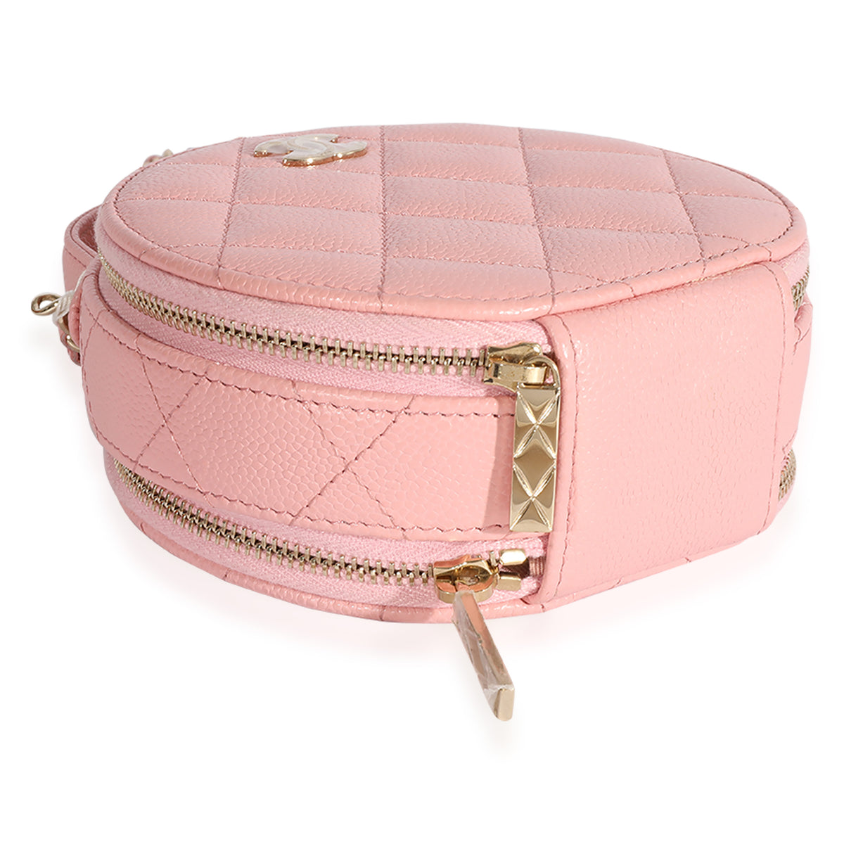 Chanel Pink Quilted Caviar Handle With Care Vanity Crossbody For