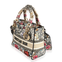 Multicolor Floral Embroidery Medium Lady D-Lite Bag