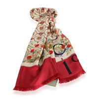 Gucci Multicolor Silk Centennial Year Of The Tiger Scarf