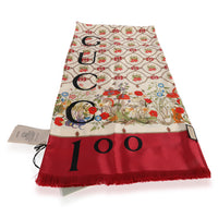 Gucci Multicolor Silk Centennial Year Of The Tiger Scarf