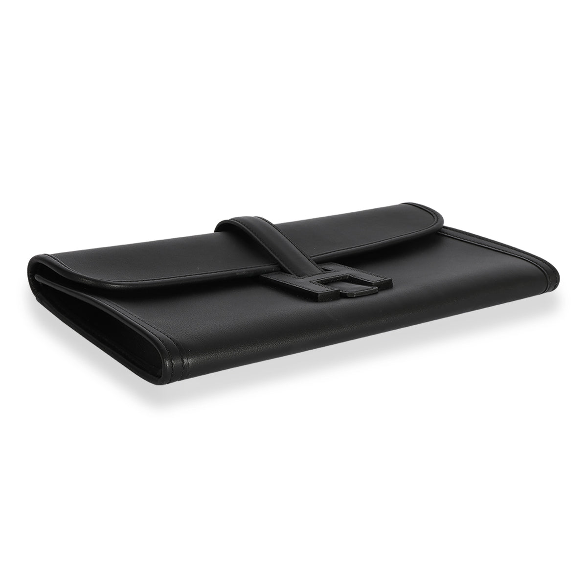 Hermes Black Swift Leather Jige 29 Clutch Bag