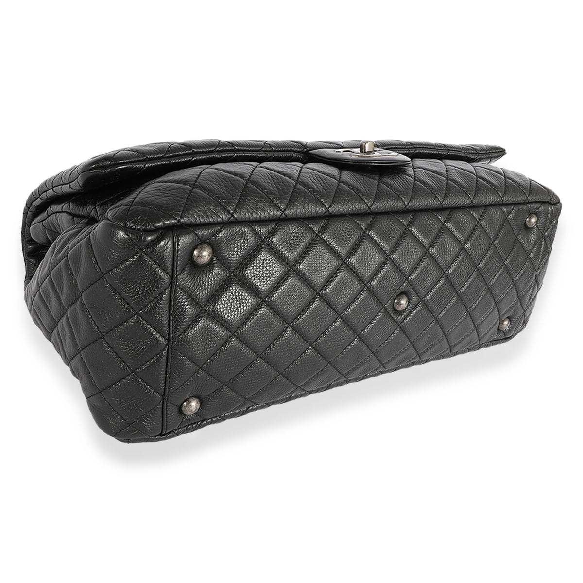 Chanel XXL Airline Chevron Flap Bag - Black Shoulder Bags