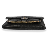 Chanel Black Python Unchained Clutch