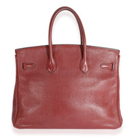 Hermès Rouge H Clémence Birkin 35 GHW