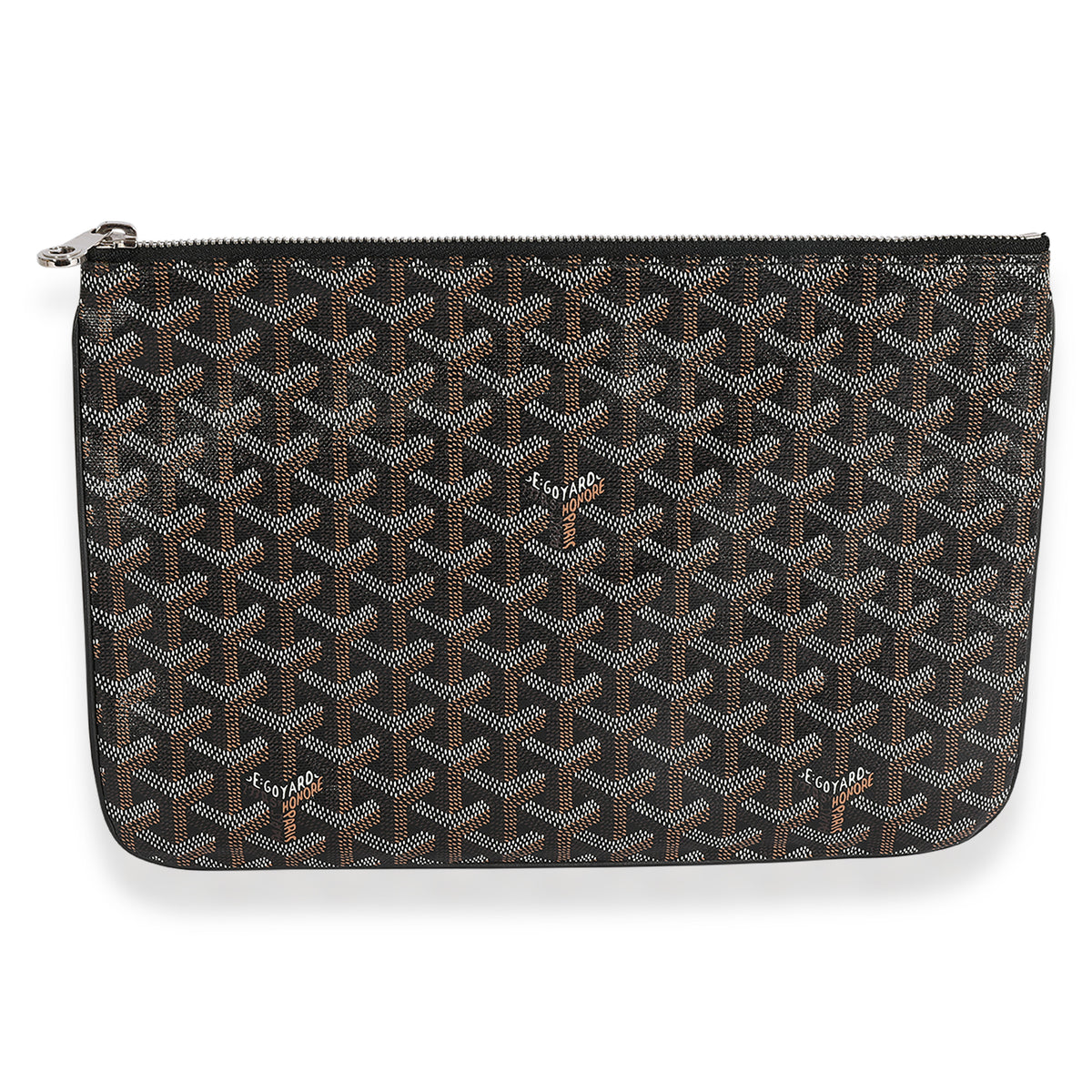 Goyard Black Goyardine Canvas Senat MM