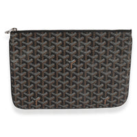 Goyard Black Goyardine Canvas Senat MM