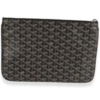 Goyard Black Goyardine Canvas Senat MM