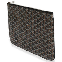 Goyard Black Goyardine Canvas Senat MM