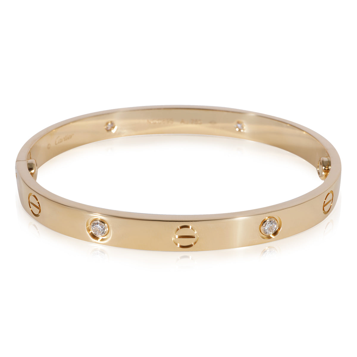 Cartier Love Diamond Bracelet in 18k Yellow Gold 0.42 CTW