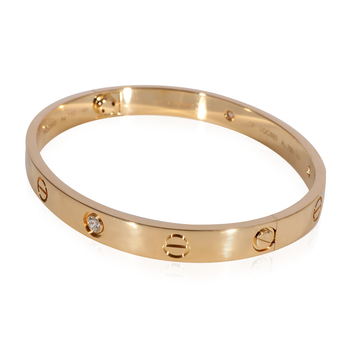 Cartier Love Diamond Bracelet in 18k Yellow Gold 0.42 CTW