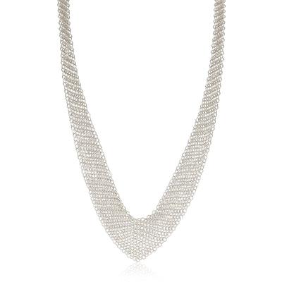 Tiffany & Co. Elsa Peretti Mesh Bib Necklace in Sterling Silver, Mini Size