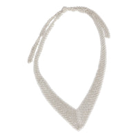 Tiffany & Co. Elsa Peretti Mesh Bib Necklace in Sterling Silver, Mini Size