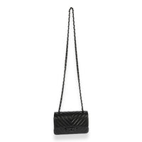 Chanel So Black Chevron Quilted Lambskin Mini Rectangular Classic Flap