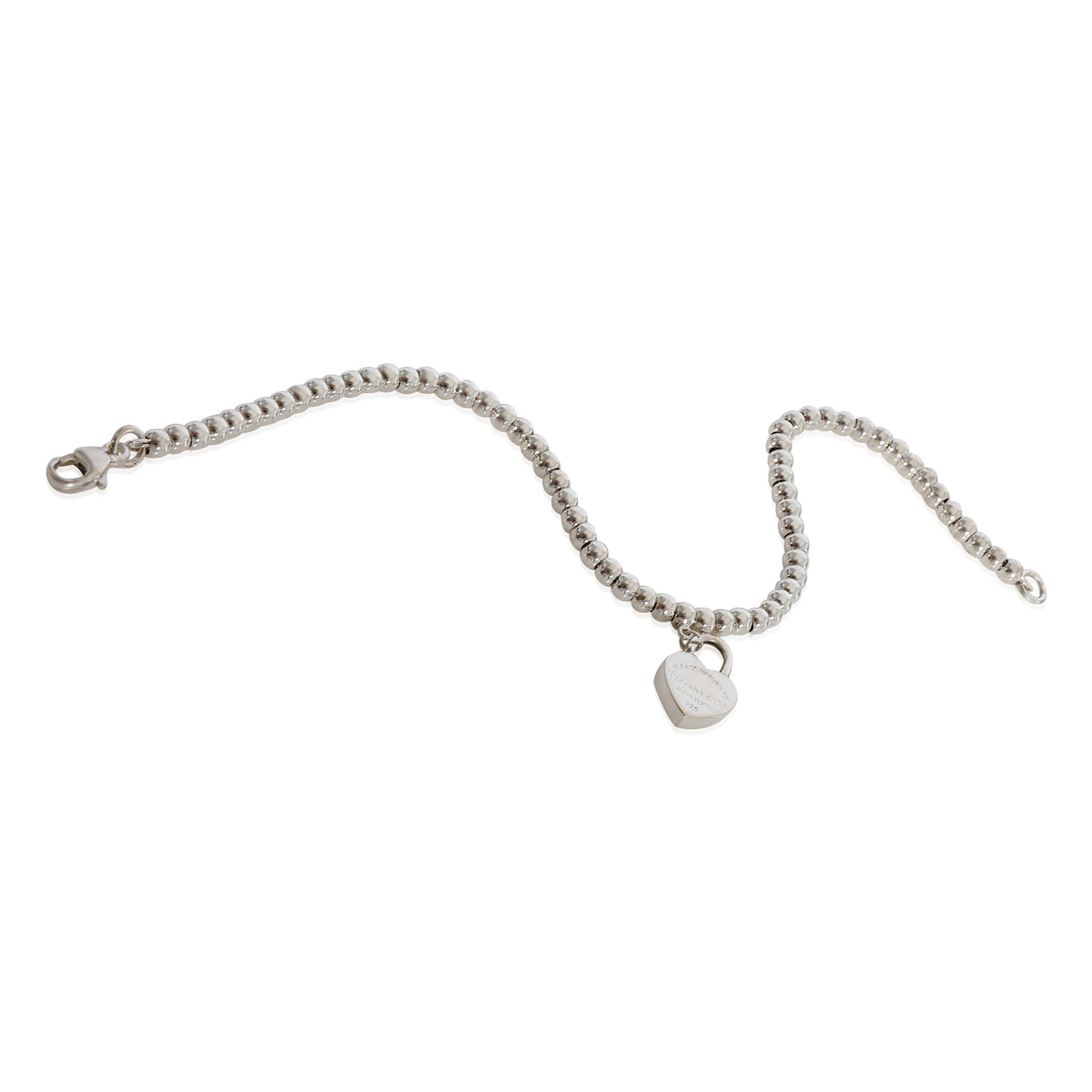 Return To Tiffany Heart Lock Bead Bracelet in Sterling Silver