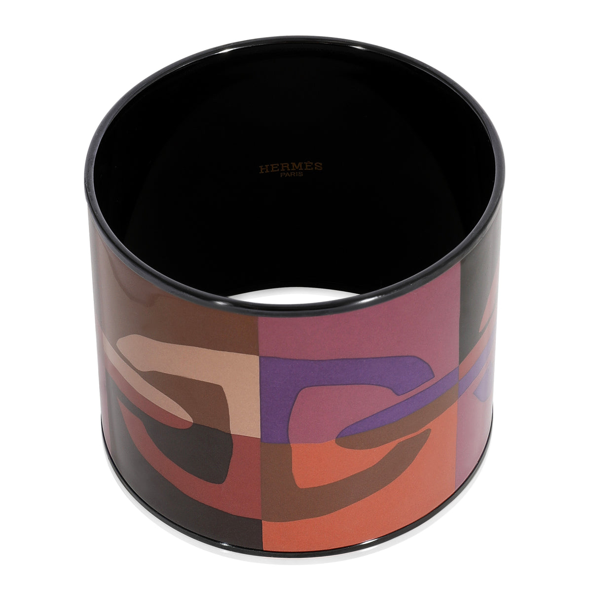 Hermès Mega Wide Enamel Chaine dAncre Autumn Hued Bangle, 67 mm Wide