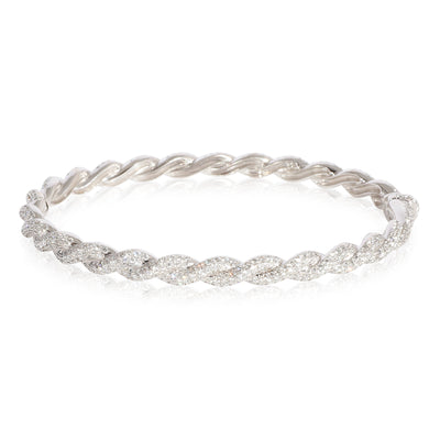 David Yurman Wisteria Full Pave Bracelet in 18K White Gold 3.13 CTW