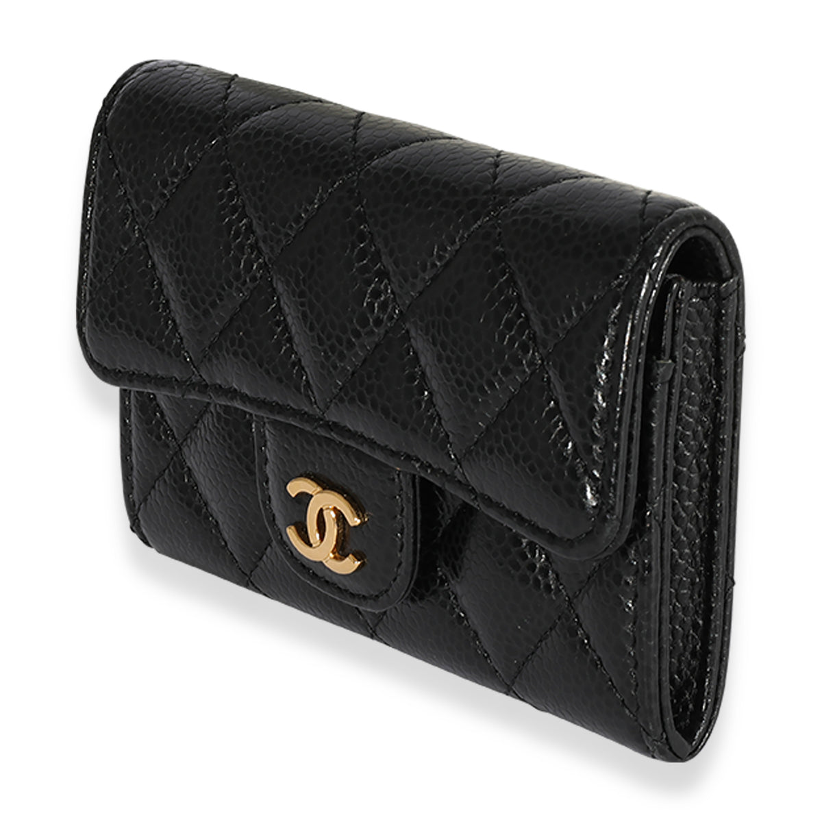 Chanel Black Caviar Small Classic Flap Wallet, myGemma