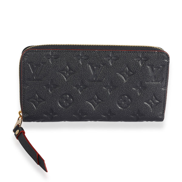 Louis Vuitton Monogram Empreinte 長財布　　本物 Louis Vuitton Marine Rouge Monogram Empreinte Zippy Wallet