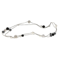 David Yurman Elements Hematite & Onyx Necklace in Sterling Silver