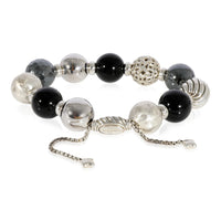 David Yurman Hematite & Onyx Elements Bracelet in Sterling Silver