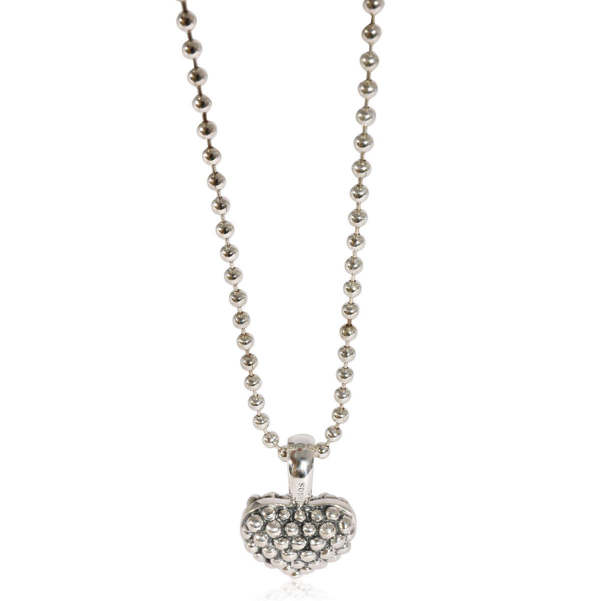 Lagos Caviar Heart Pendant in 925 Sterling Silver