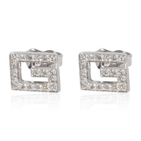 Gucci Petite Diamond G Stud Earrings in 18k White Gold 0.15 CTW