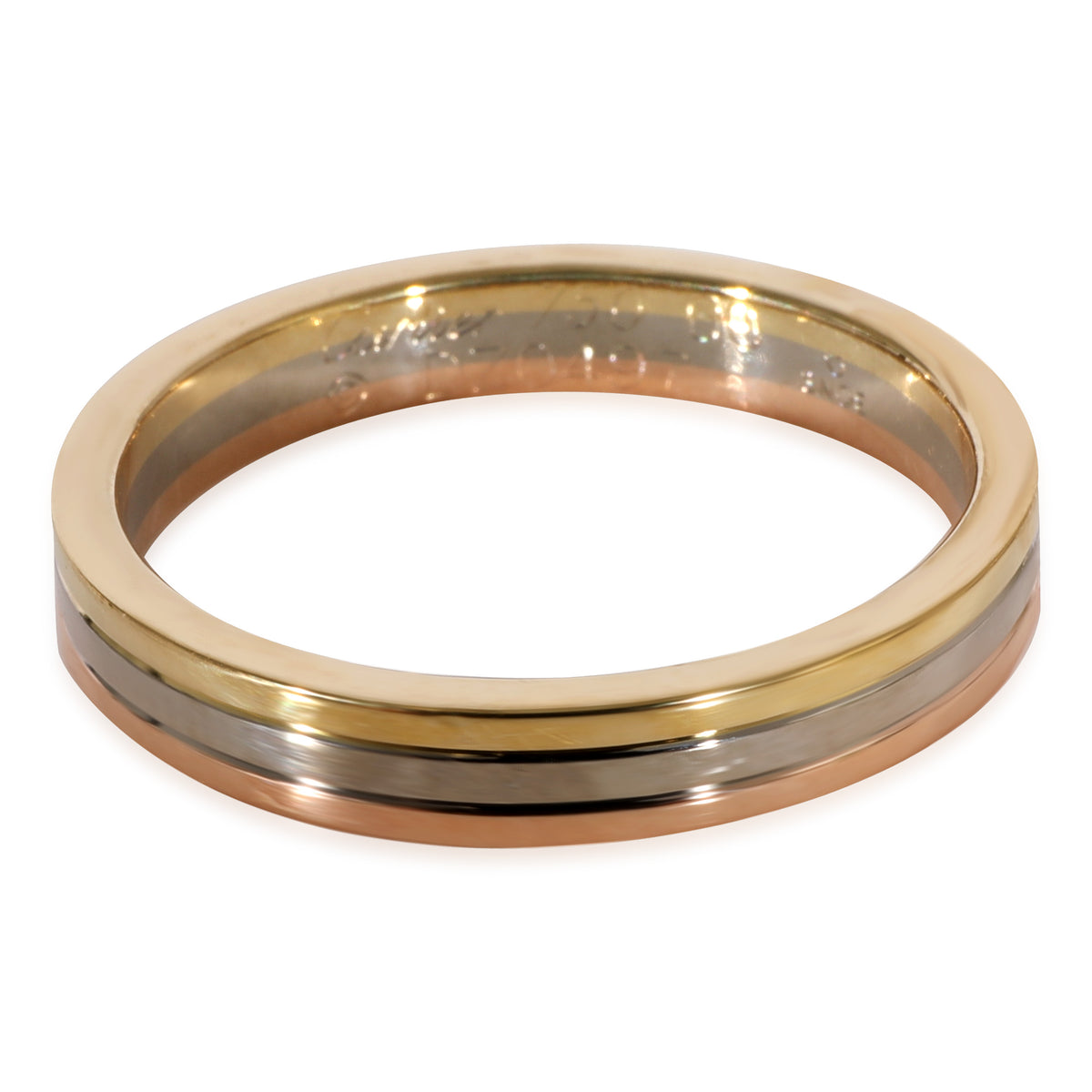 Cartier Wedding Band in 18k 3 Tone Gold