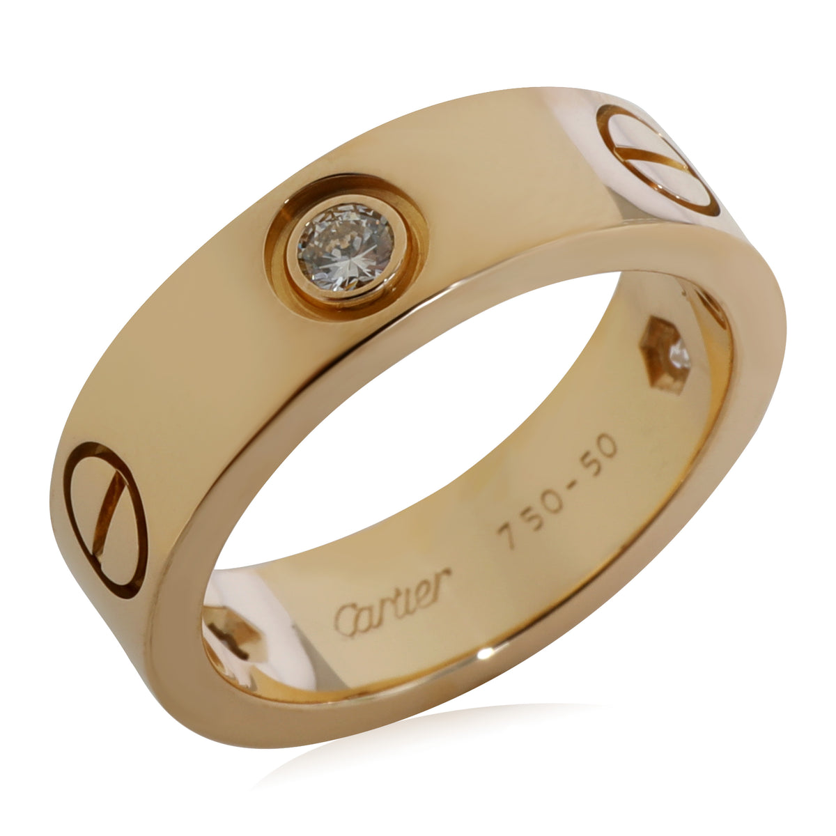 Cartier Love Diamond Ring in 18k Yellow Gold 0.22 CTW