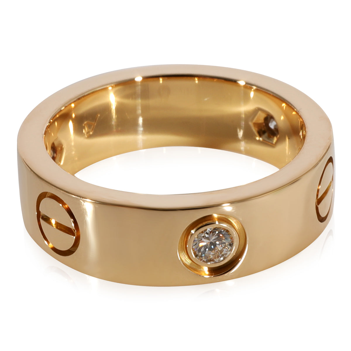 Cartier Love Diamond Ring in 18k Yellow Gold 0.22 CTW