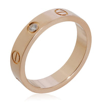 Cartier Love 1 Diamond Wedding Band in 18k Rose Gold 0.02 Ct