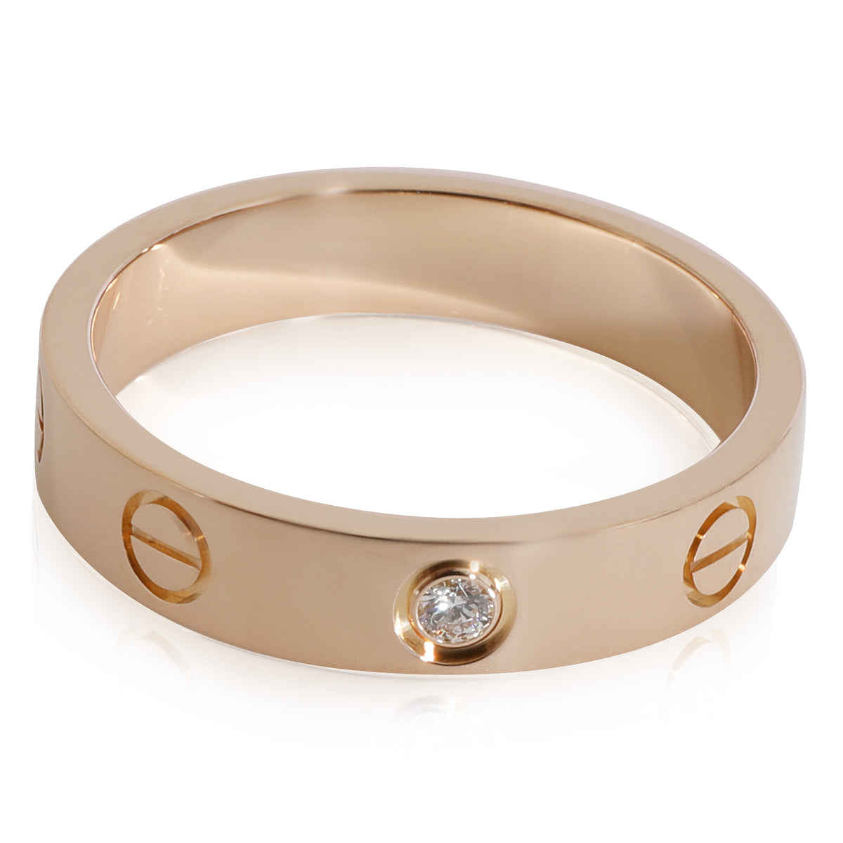 Cartier Love 1 Diamond Wedding Band in 18k Rose Gold 0.02 Ct