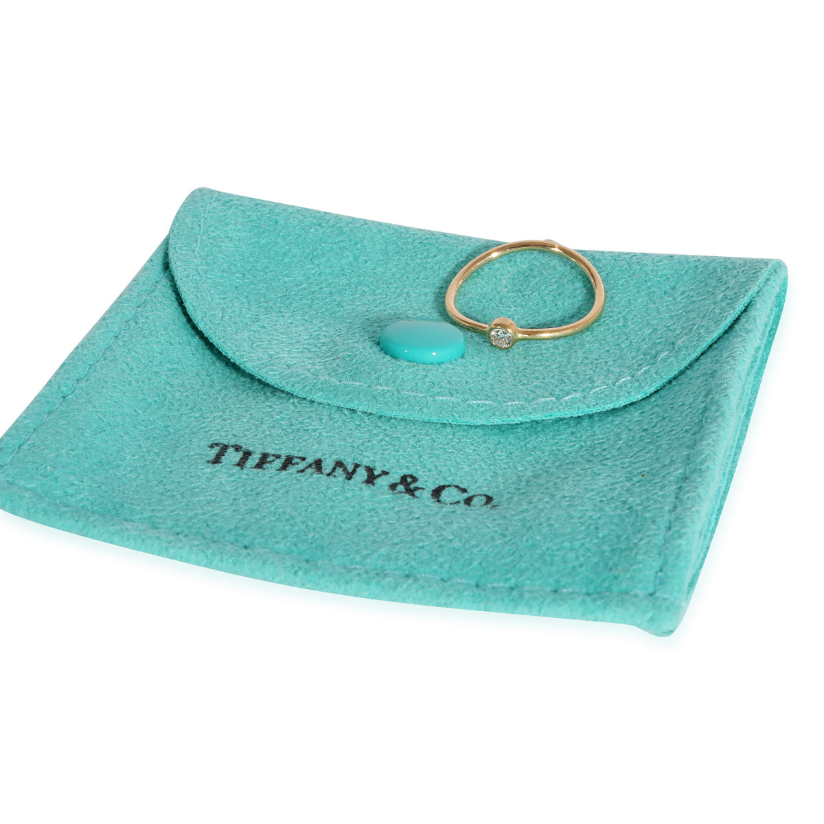 Tiffany & Co. Elsa Peretti Wave Diamond Ring in 18K Yellow Gold 0.06 CTW