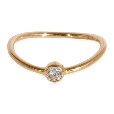 Tiffany & Co. Elsa Peretti Wave Diamond Ring in 18K Yellow Gold 0.06 CTW