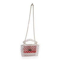 Valentino Clear PVC Medium Rockstud Spike Bag