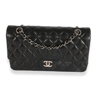 Chanel Black Quilted Lambskin Medium Classic Double Flap Bag