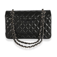 Chanel Black Quilted Lambskin Medium Classic Double Flap Bag