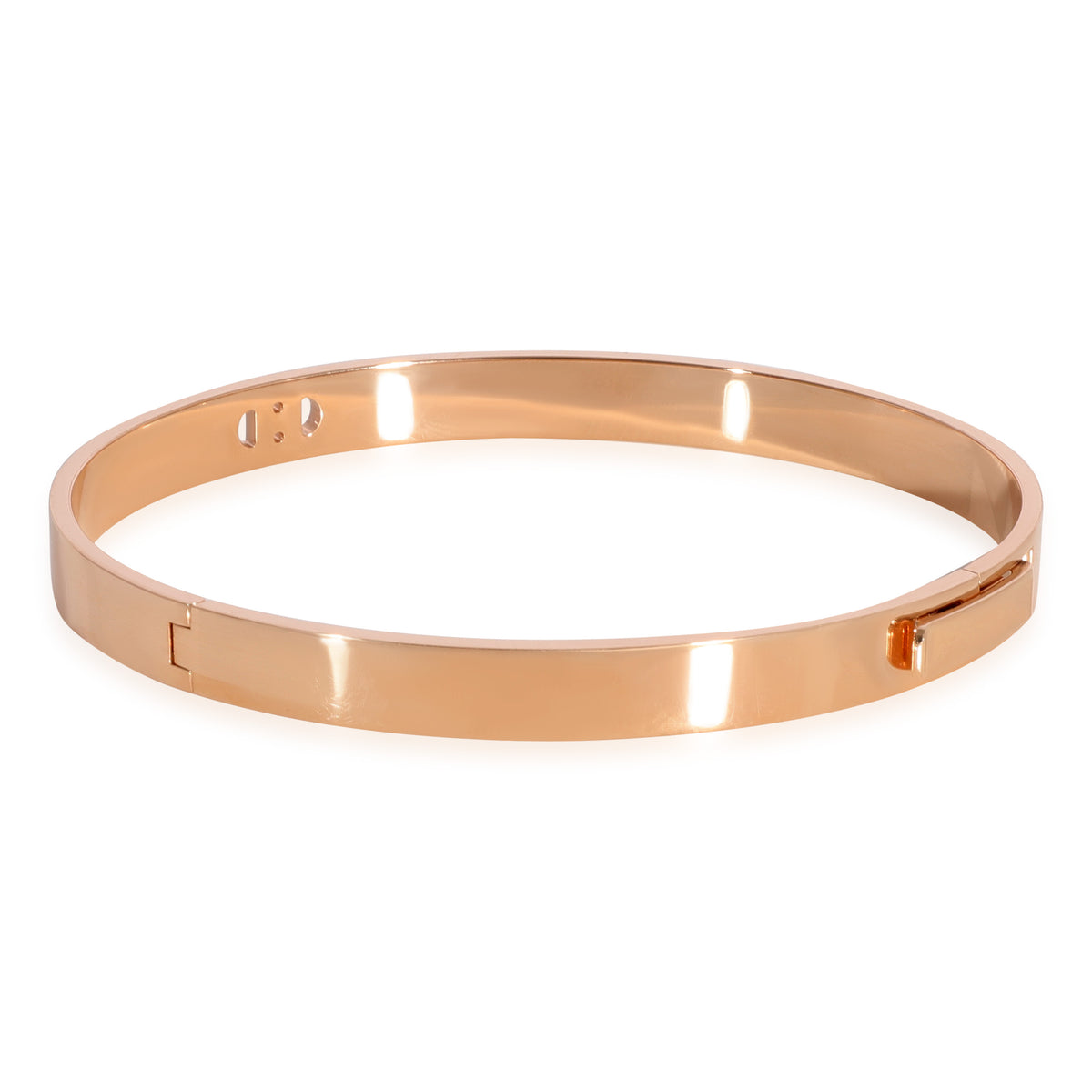 Hermès H DAncre Bracelet in 18k Rose Gold 0.07 CTW