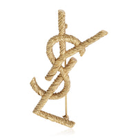 Gold Tone Yves Saint Laurent YSL Brooch