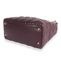 Dior Purple Quilted Cannage Lambskin Medium Lady Dior Bag